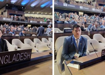 প্লাস্টিক পলিউশন নিয়ে প্যারিসে ইউনেস্কো সম্মেলনে বাংলাদেশের প্রতিনিধি শফি ও রেশমা