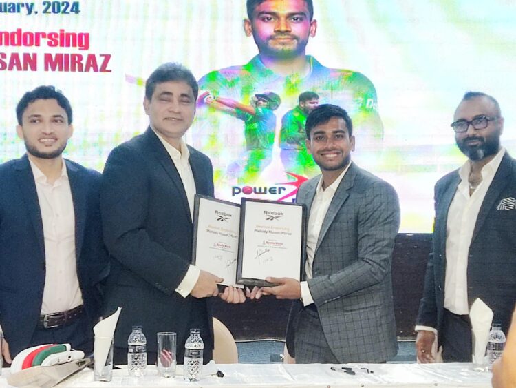 রিবক ক্রিকেটের ব্র্যান্ড অ্যাম্বাসেডর হলেন মেহেদী হাসান মিরাজ