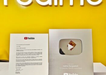 ইউটিউব থেকে সিলভার প্লে বাটন পেল রিয়েলমি বাংলাদেশ