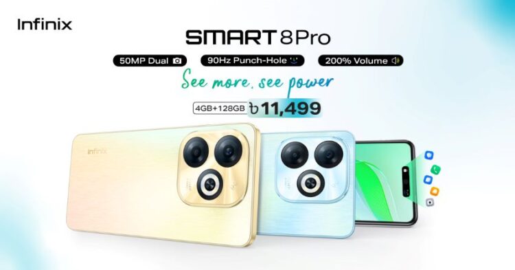 দেশে পাওয়া যাচ্ছে ইনফিনিক্সের বাজেট ফোন ‘স্মার্ট ৮ প্রো’