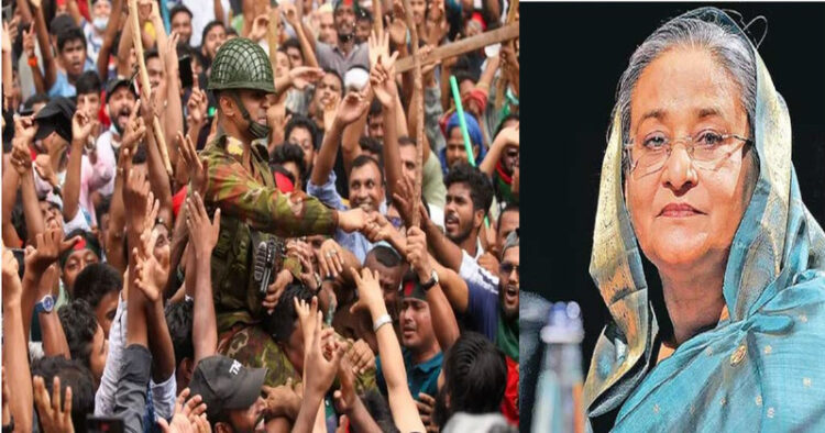 বিক্ষোভ দমনে সেনাবাহিনীর অস্বীকৃতিই কাল হল শেখ হাসিনার