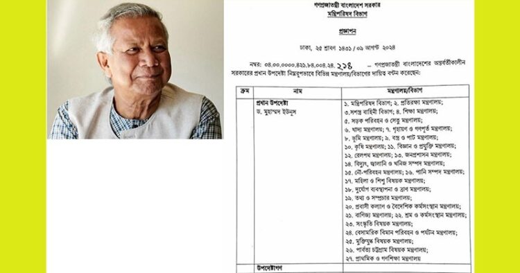 ইউনূস একাই সামলাবেন ২৭ মন্ত্রণালয়