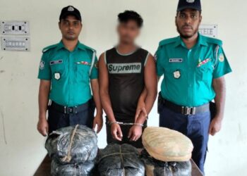 সাগরিকায় দশ কেজি গাঁজা ও লেগুনা পিকআপসহ মাদককারবারী গ্রেফতার