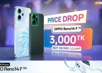 এখন নতুন পরিমার্জিত দামে অপো রেনো১৪ এফ ফাইভজি