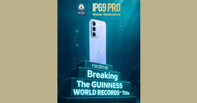 ওয়াটার-রেজিজট্যান্সে গিনেস ওয়ার্ল্ড রেকর্ডস করল রিয়েলমি সি৮৫ সিরিজ